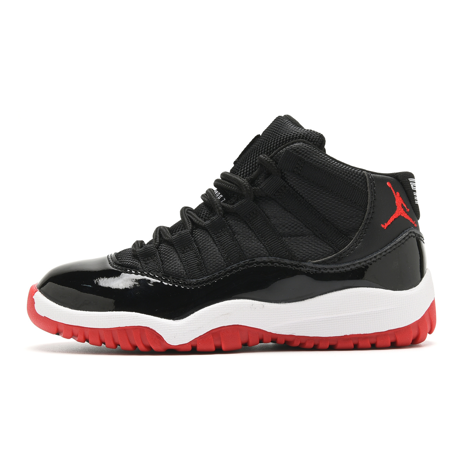 Youth Running Weapon Air Jordan 11 Black/Red Shoes 031